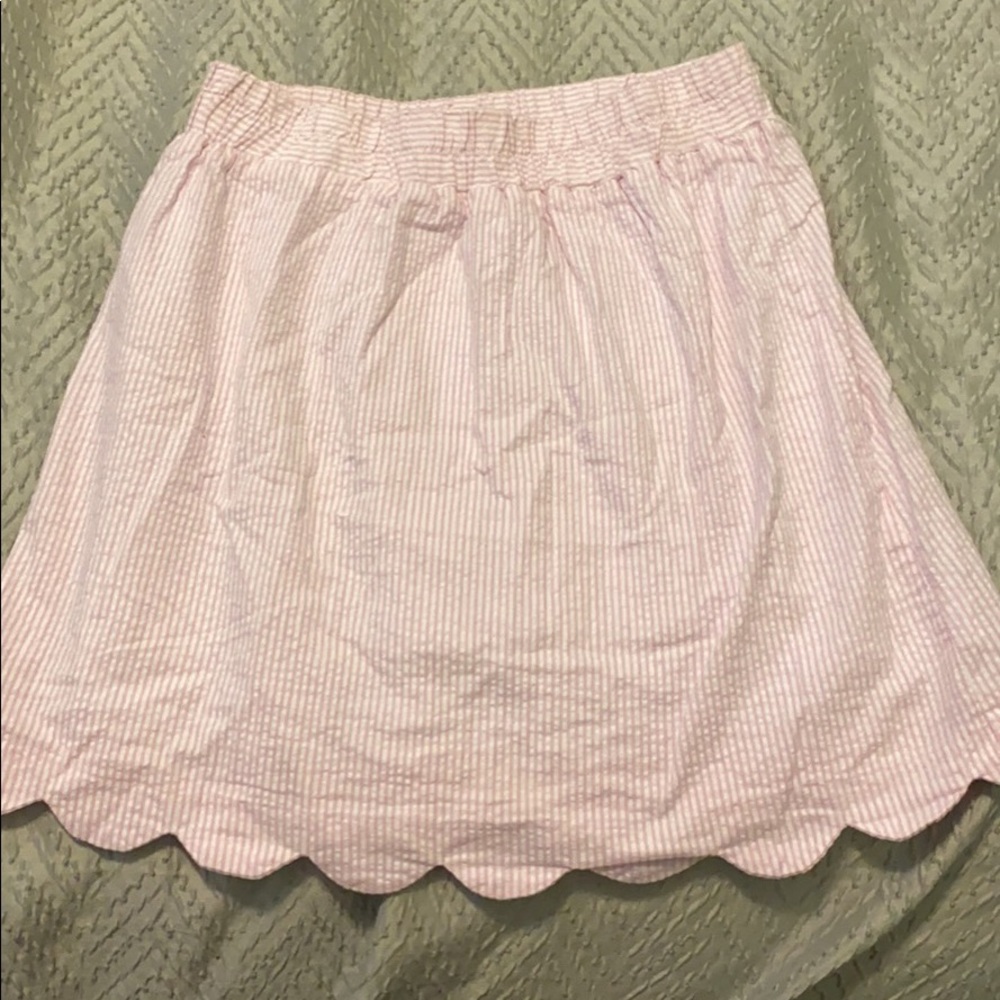Pink and White Stripe Skirt